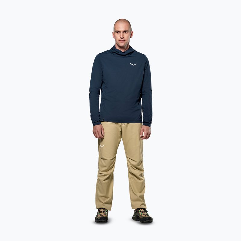 Férfi trekking pulóver Salewa Puez Sun Hoodie navy blézer 2