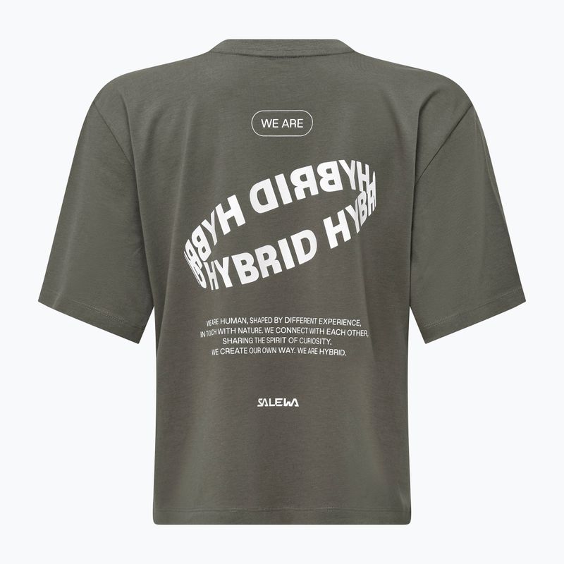 Női Salewa Eagle Hybrid Loose Loose fakó zöld póló 2