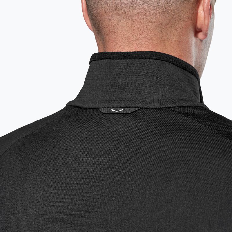 Férfi trekking pulóver Salewa Puez Cammio Polarlite Half Zip Black Out 5