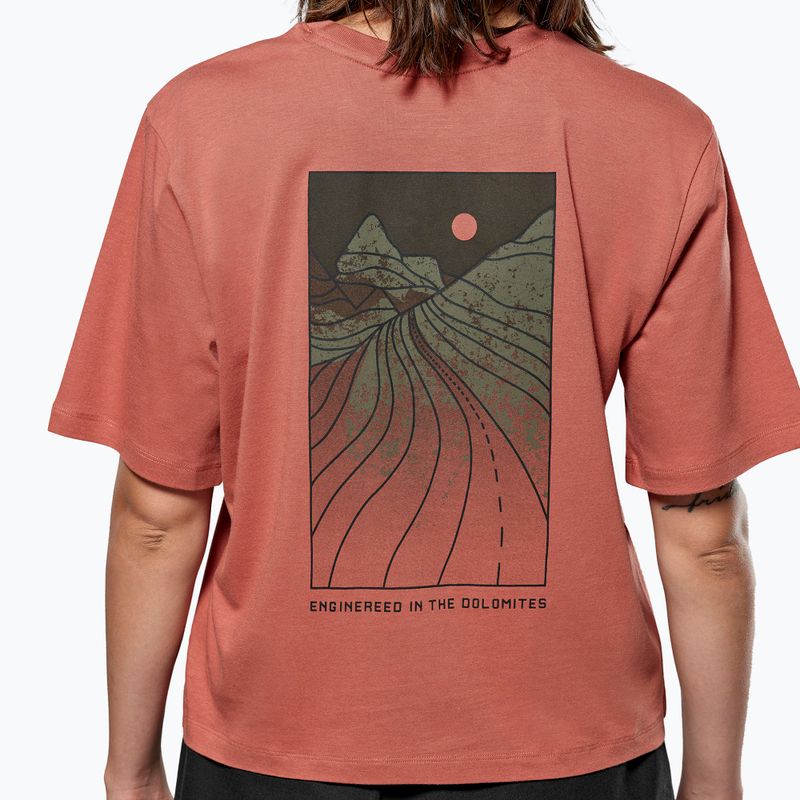 Női Salewa Eagle Sunset Sunset Loose póló etruscan piros 4