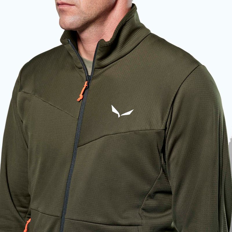 Férfi trekking pulóver Salewa Puez Cammio PL dark olive 4