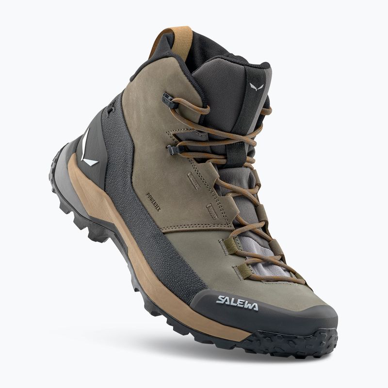 Salewa férfi túrabakancs Puez Leather Mid Ptx bungee kord / onyx 5
