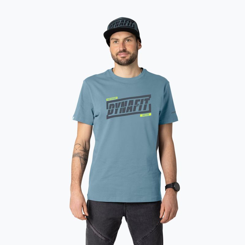 Férfi póló DYNAFIT Graphic CO smoke blue/tabloid