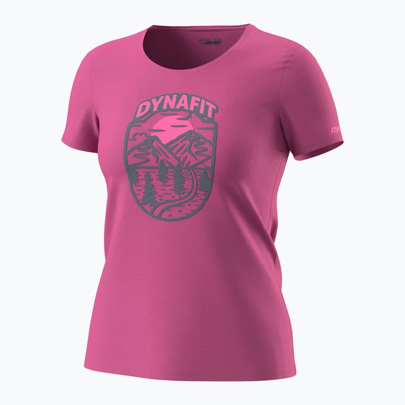 Női póló DYNAFIT Graphic Co magenta/horizon 4