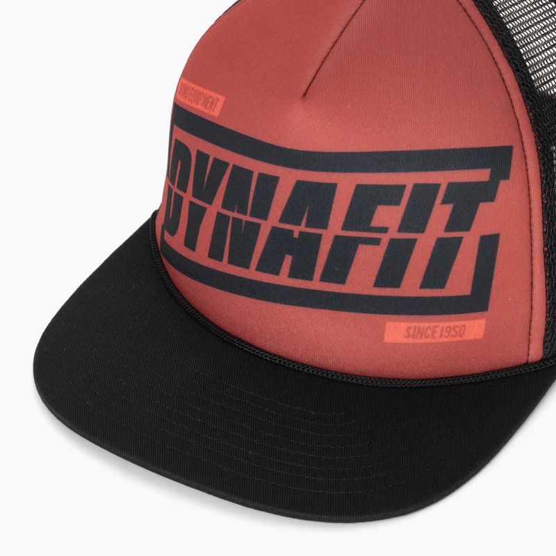 Baseballsapka DYNAFIT Graphic Trucker mineral red/tabloid 3