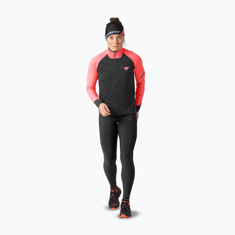 Női futó pulóver DYNAFIT Alpine 1/2 Zip Tee ultra coral/0910 2