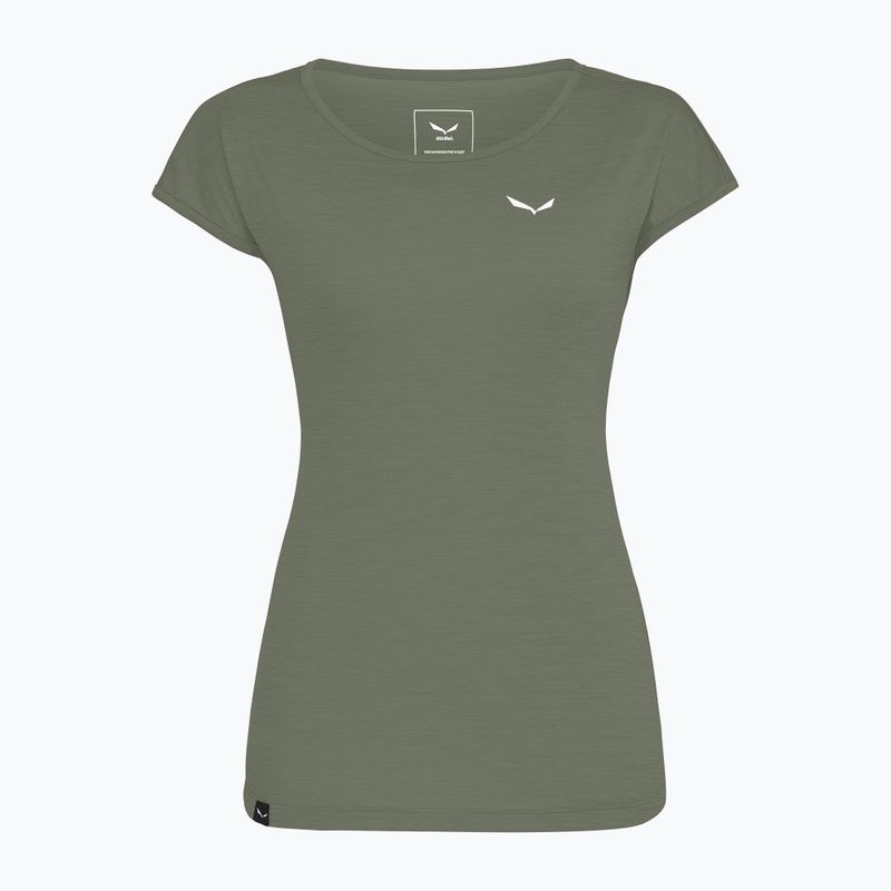 Női póló Salewa Puez Melange Dry faded green melange