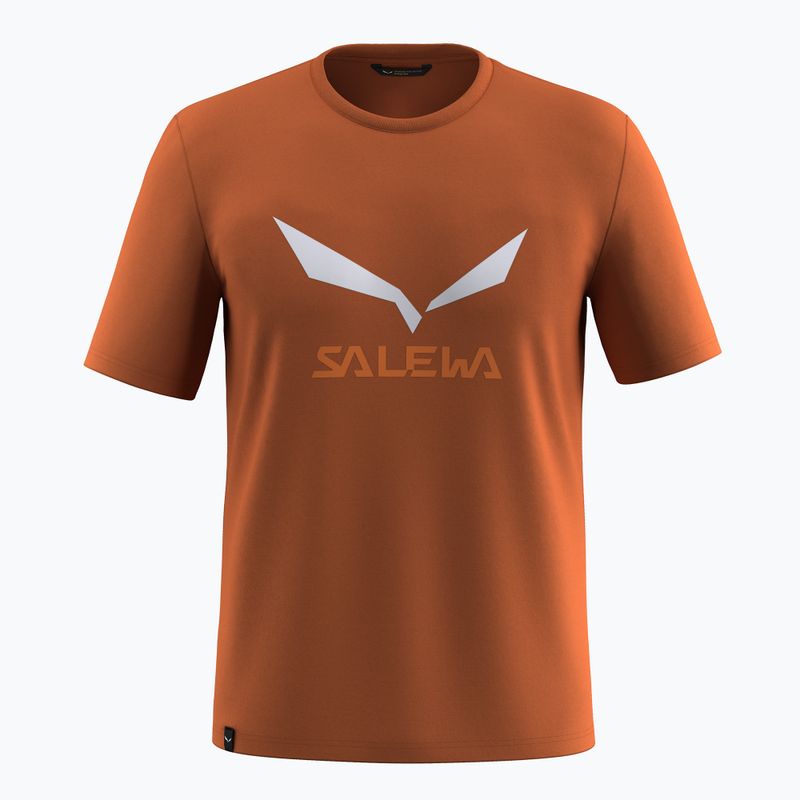 Férfi póló Salewa Solidlogo Dry Bombay Brown