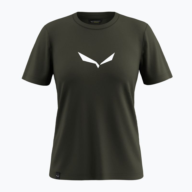 Női póló Salewa Solid Dry dark olive