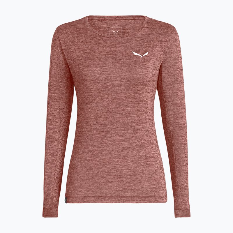 Női túra hosszú ujjú póló Salewa Puez Melange Dry desert pink melange