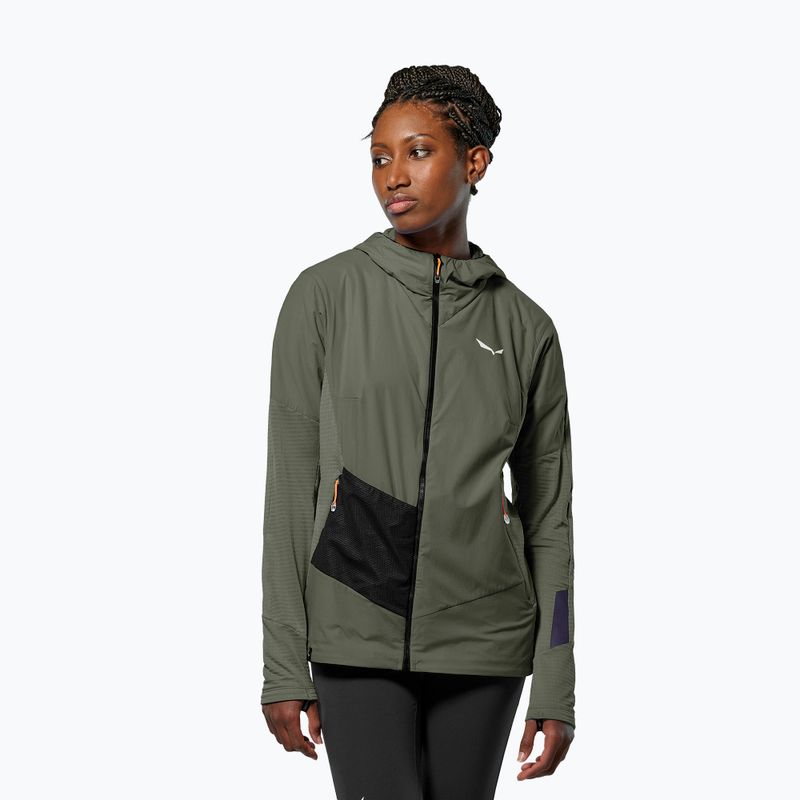 Női széldzseki Salewa Pedroc Polarlite Wind Hood faded green