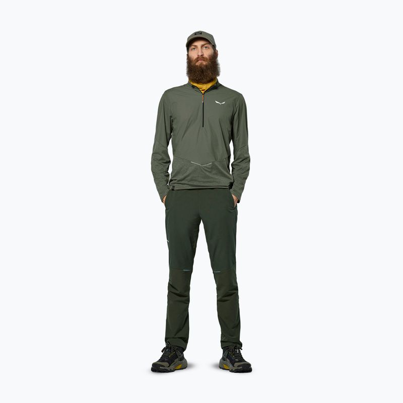 Férfi hosszú ujjú póló Salewa Pedroc Dry Wind Half Zip Tee faded green 2