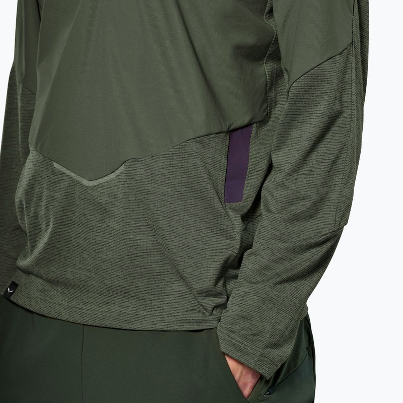 Férfi hosszú ujjú póló Salewa Pedroc Dry Wind Half Zip Tee faded green 4