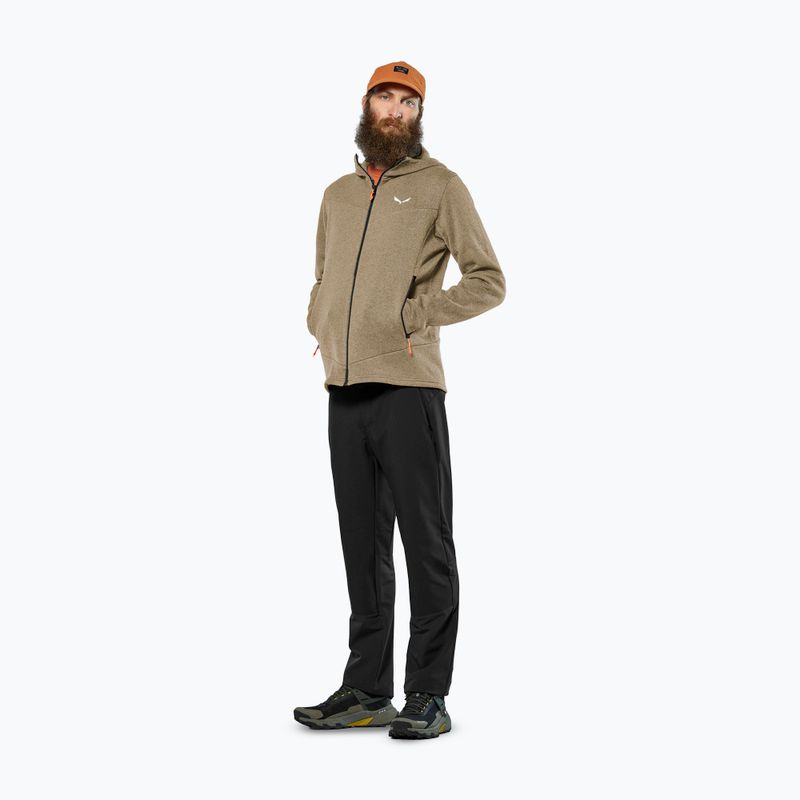Férfi túra pulóver Salewa Puez Rocca Polarlite Hood quicksand 2
