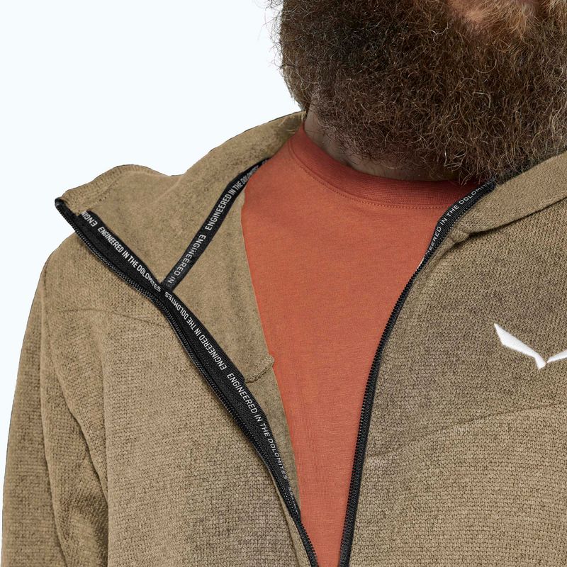Férfi túra pulóver Salewa Puez Rocca Polarlite Hood quicksand 4