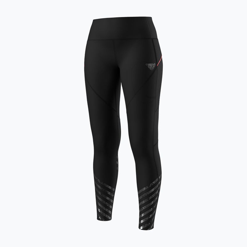 Női futóleggings DYNAFIT Trail Reflective black out 7