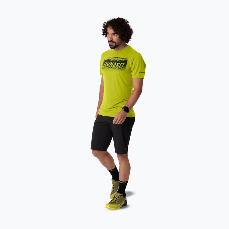 Férfi trekking póló DYNAFIT Transalper Graphic golden lime/5a30 2
