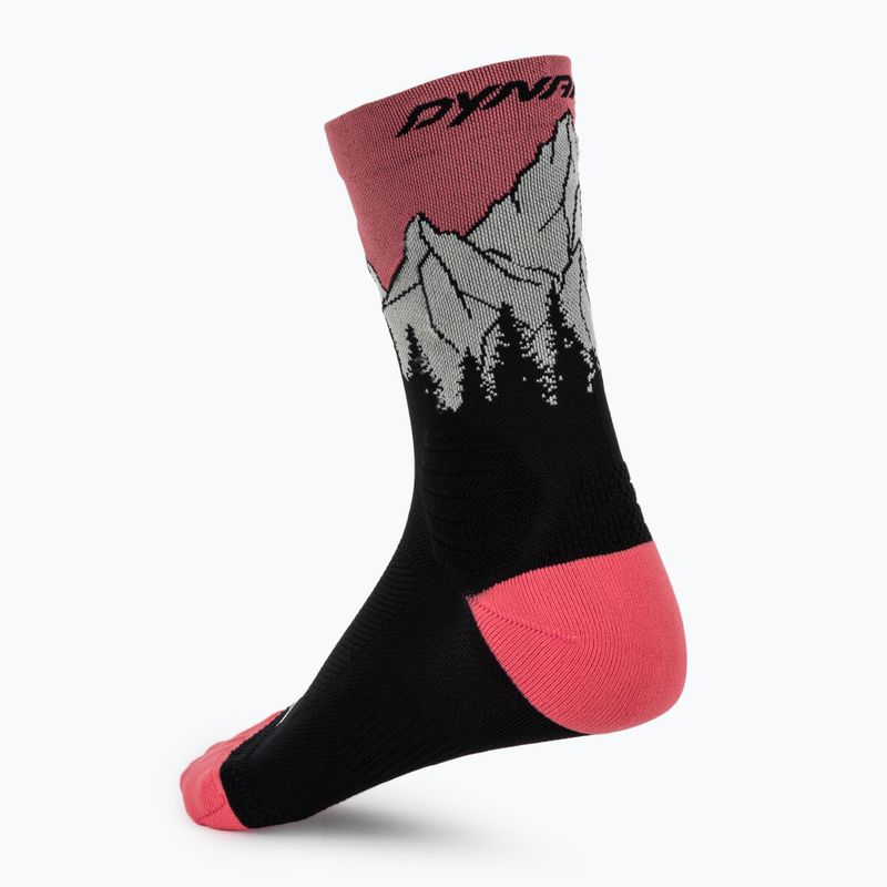 Zokni DYNAFIT Traverse Crew black out ultra coral/6a10 2