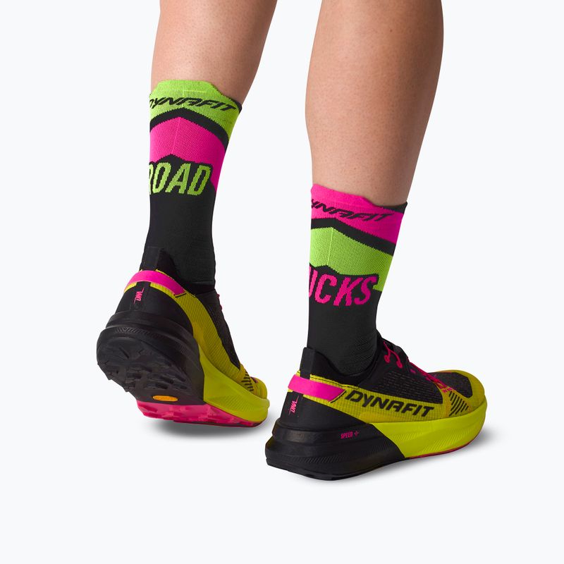 Zokni DYNAFIT Ultra Crew black out ultra yellow/5A30 8