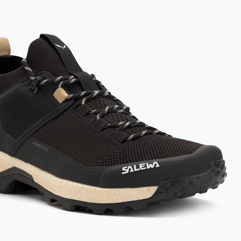 Férfi túrabakancs Salewa Puez 2 Knit Powertex fekete/fekete 7