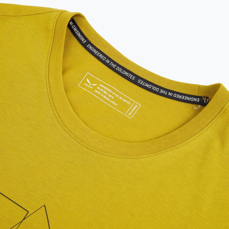 Férfi póló Salewa Eagle Geometric olive oil 3