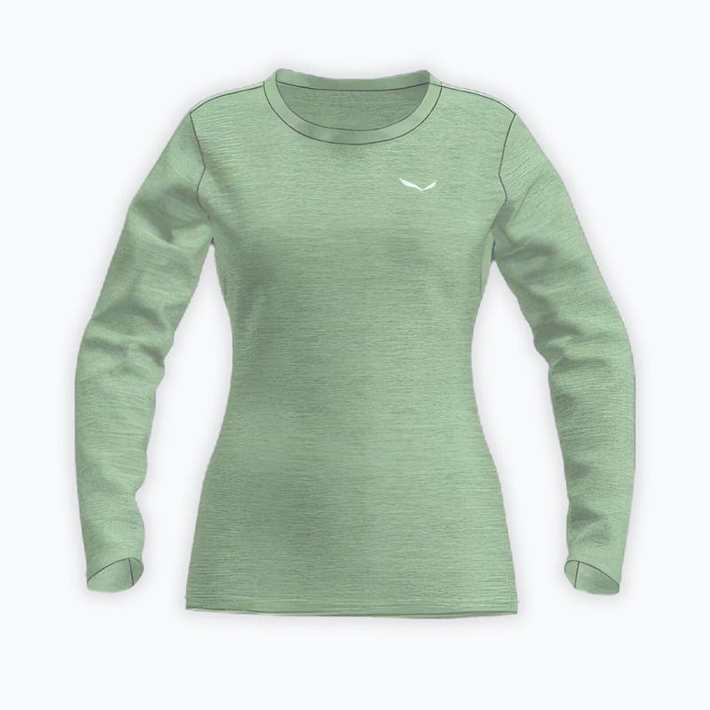 Női túra hosszú ujjú póló Salewa Puez Melange Dry pastel green melange