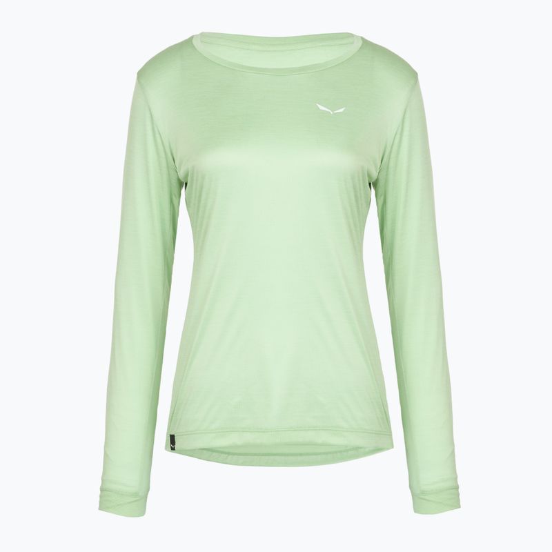 Női túra hosszú ujjú póló Salewa Puez Melange Dry pastel green melange