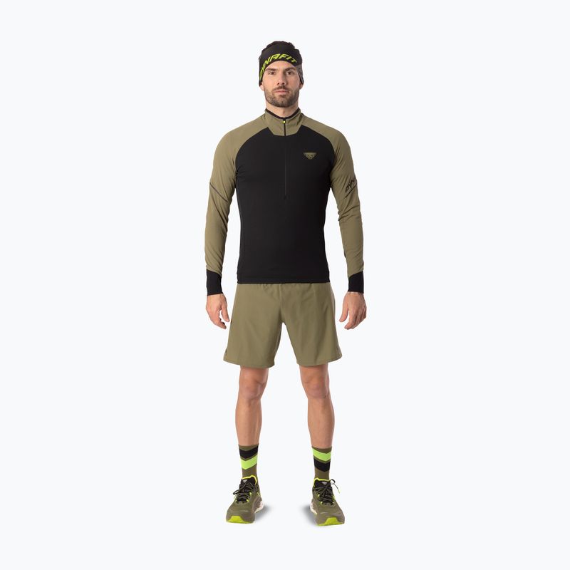 Férfi futópulóver Dynafit Alpine LS 1/2 Zip Tee military green/0910 2