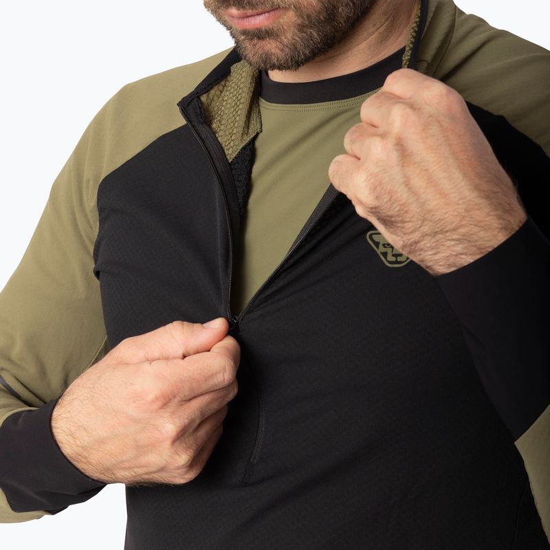 Férfi futópulóver Dynafit Alpine LS 1/2 Zip Tee military green/0910 4