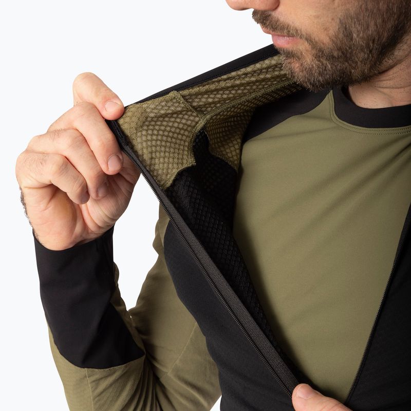 Férfi futópulóver Dynafit Alpine LS 1/2 Zip Tee military green/0910 5