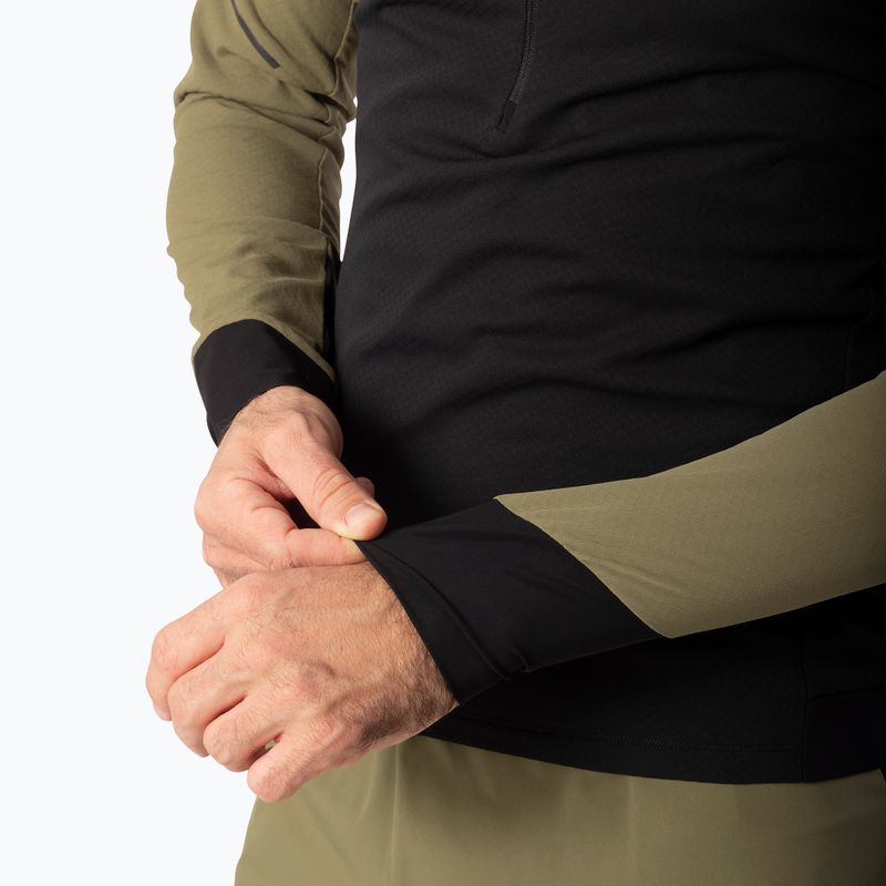 Férfi futópulóver Dynafit Alpine LS 1/2 Zip Tee military green/0910 6