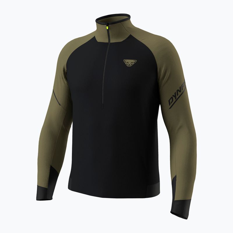 Férfi futópulóver Dynafit Alpine LS 1/2 Zip Tee military green/0910 7