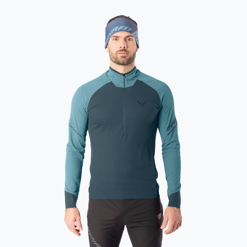 Férfi futópulóver Dynafit Alpine LS 1/2 Zip Tee smoke blue/0720/3162