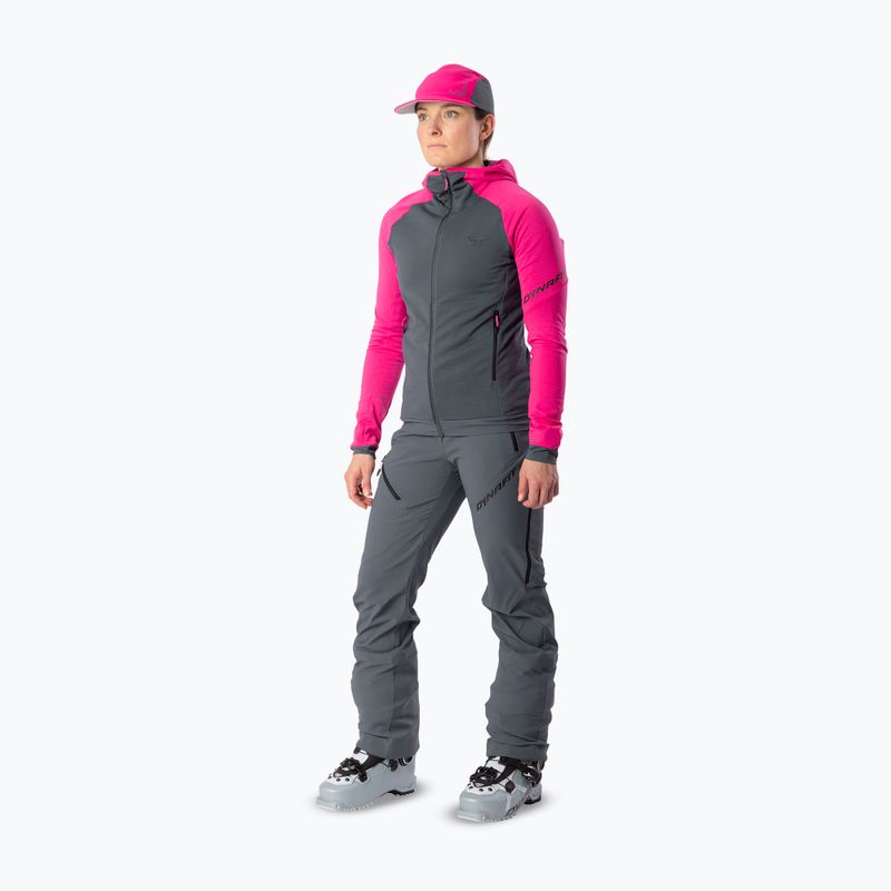 Női DYNAFIT Radical Polartec kapucnis túrasí pulóver flamingó/0720 2