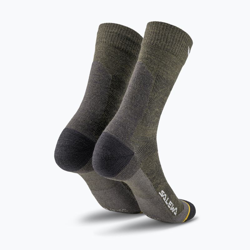 Férfi zokni Salewa Ortles AM Crew dark olive 2