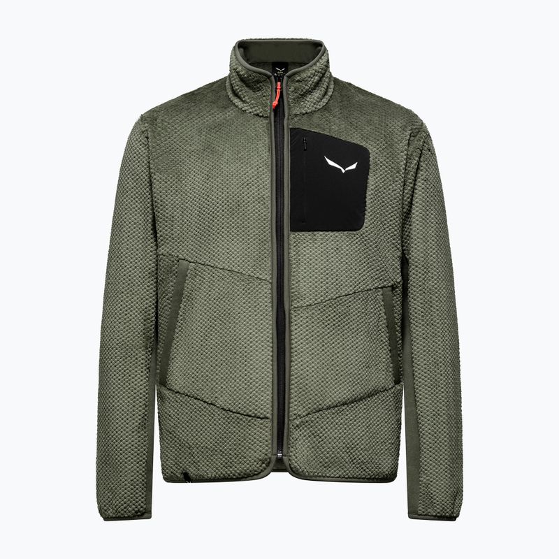 Férfi trekking pulóver Salewa Puez Warm Full Zip faded green