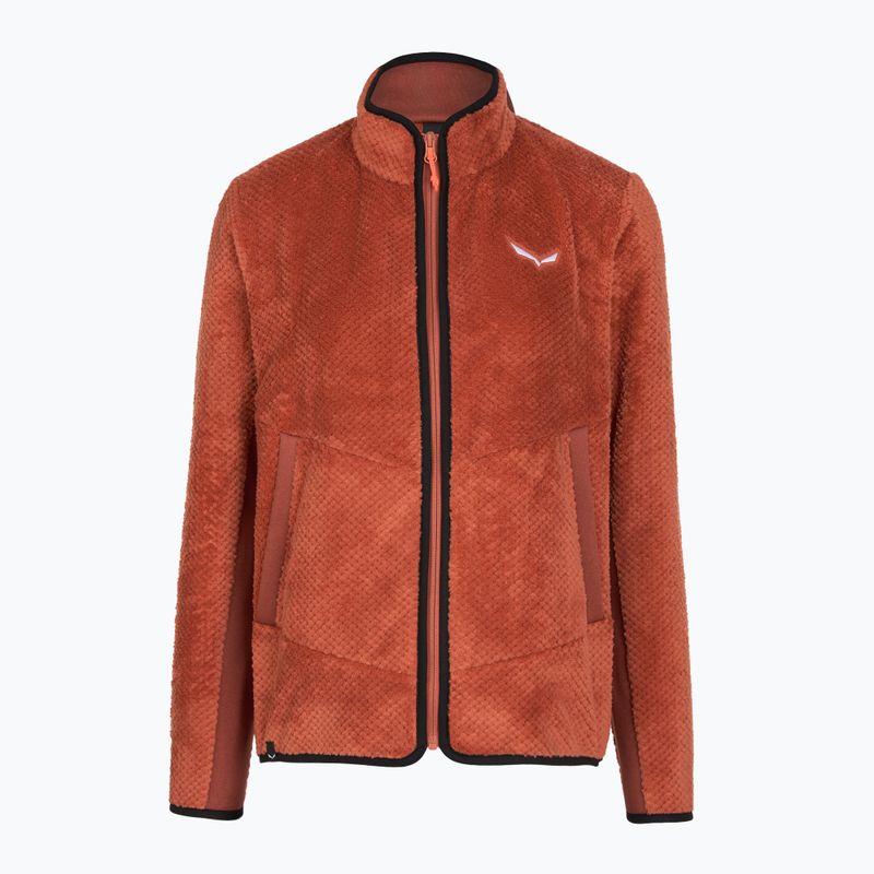 Női túra pulóver Salewa Puez Warm Full Zip etruscan red