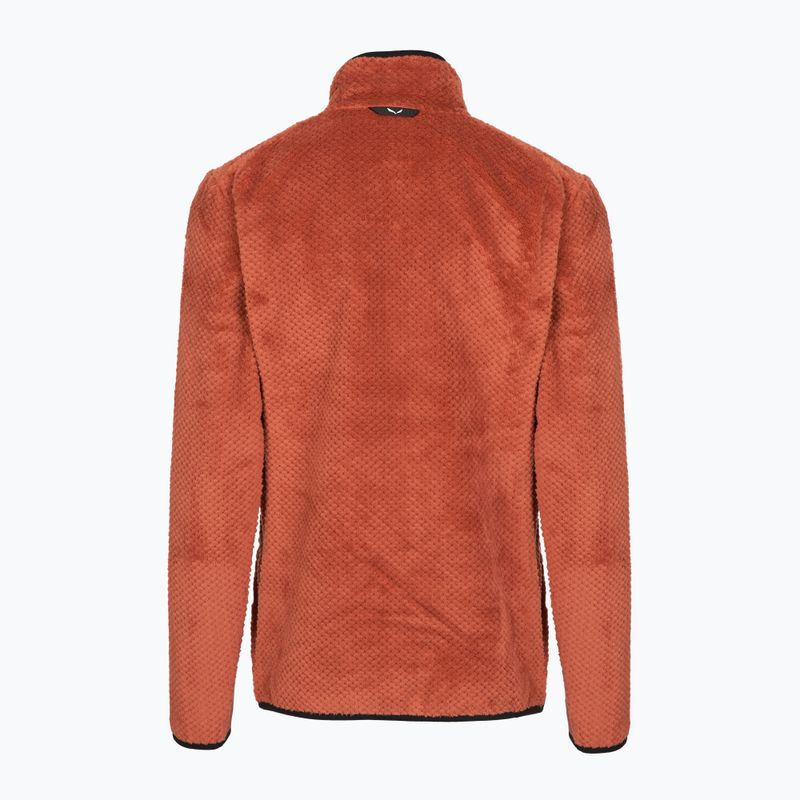 Női túra pulóver Salewa Puez Warm Full Zip etruscan red 2