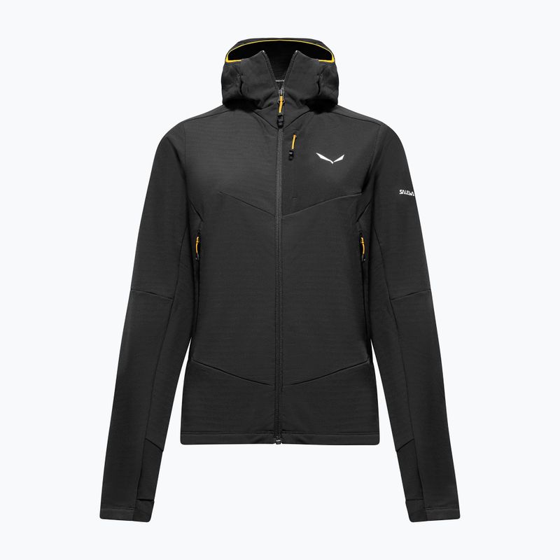 Női polár pulóver Salewa Ortles Fleece Pro Hooded Black Out