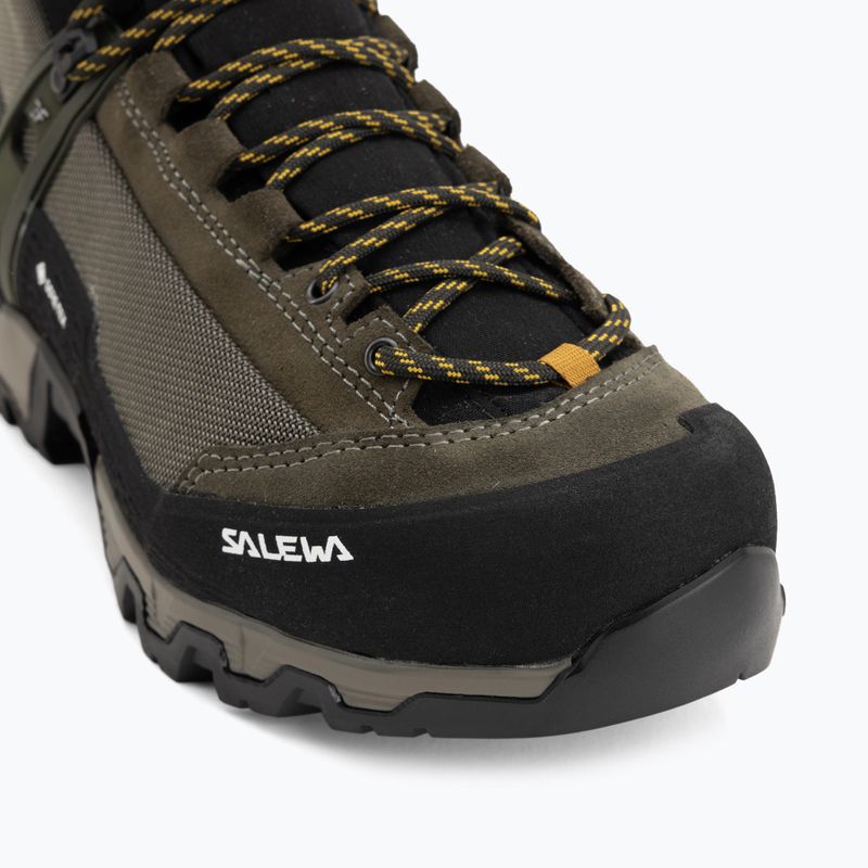 Férfi magashegyi cipő Salewa MTN Trainer 3 Tech Mid GTX fakó zöld/erdei éj 7