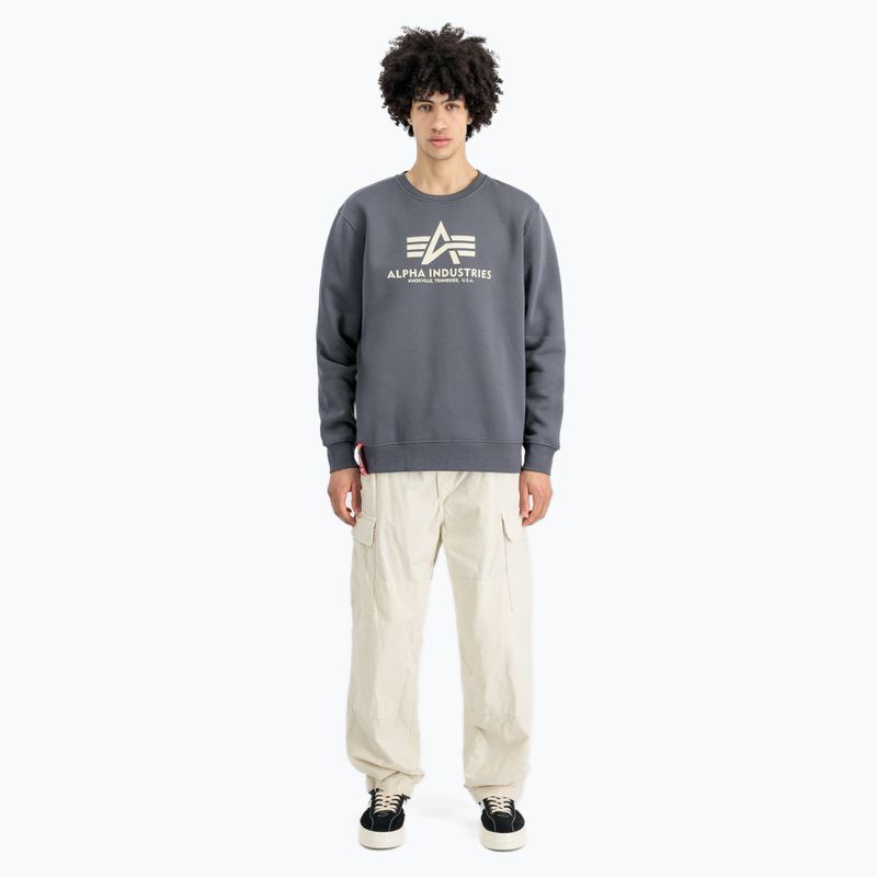 Férfi Alpha Industries Basic szürkefekete melegítőfelső 2