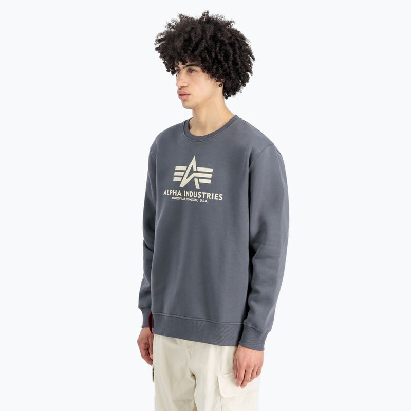 Férfi Alpha Industries Basic szürkefekete melegítőfelső 3