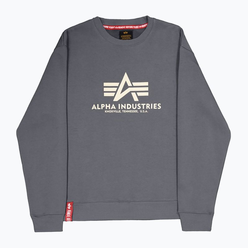 Férfi Alpha Industries Basic szürkefekete melegítőfelső 5