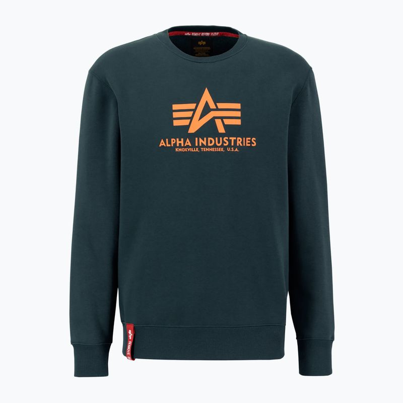 Férfi Alpha Industries Basic sötét petrol színű pulóver 2