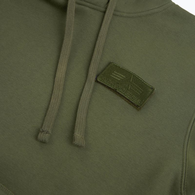 Férfi Alpha Industries Red Stripe Hoodie sötétzöld 3