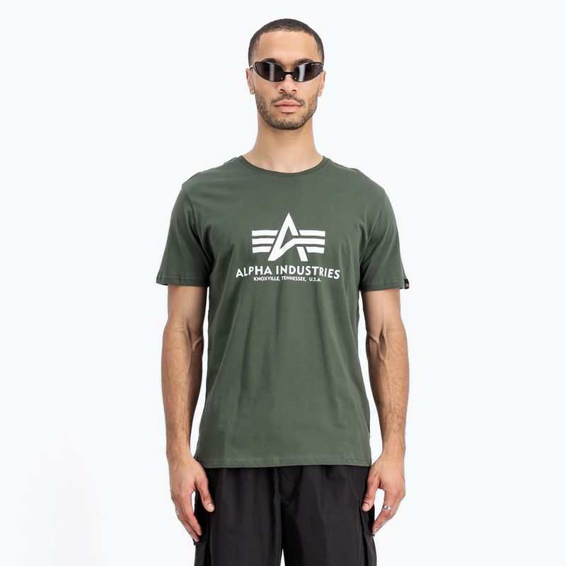 Alpha Industries férfi Basic sötét olajzöld póló
