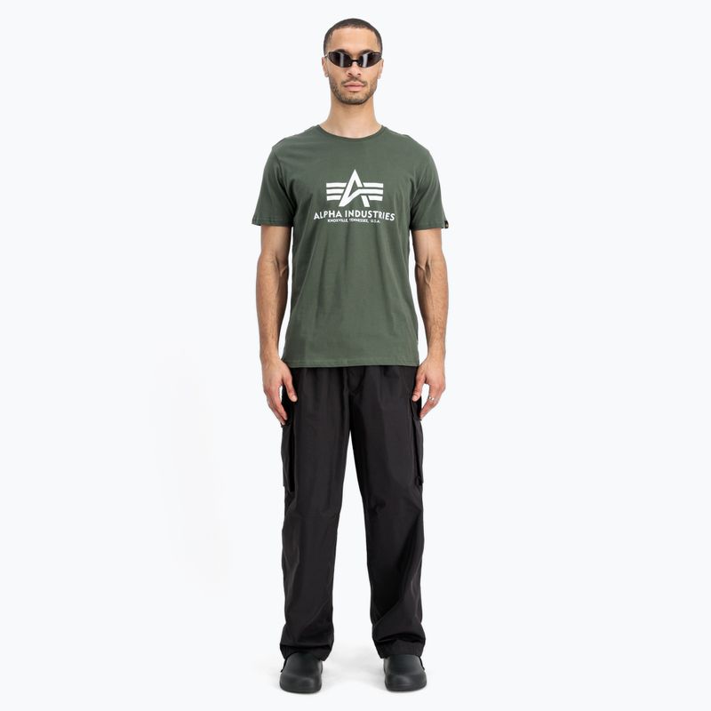 Alpha Industries férfi Basic sötét olajzöld póló 2