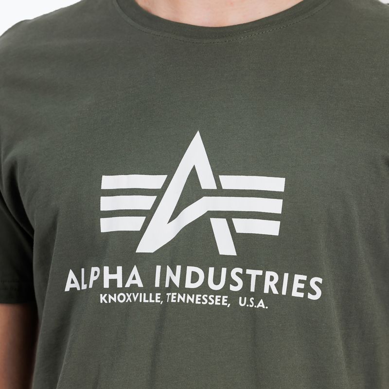 Alpha Industries férfi Basic sötét olajzöld póló 6