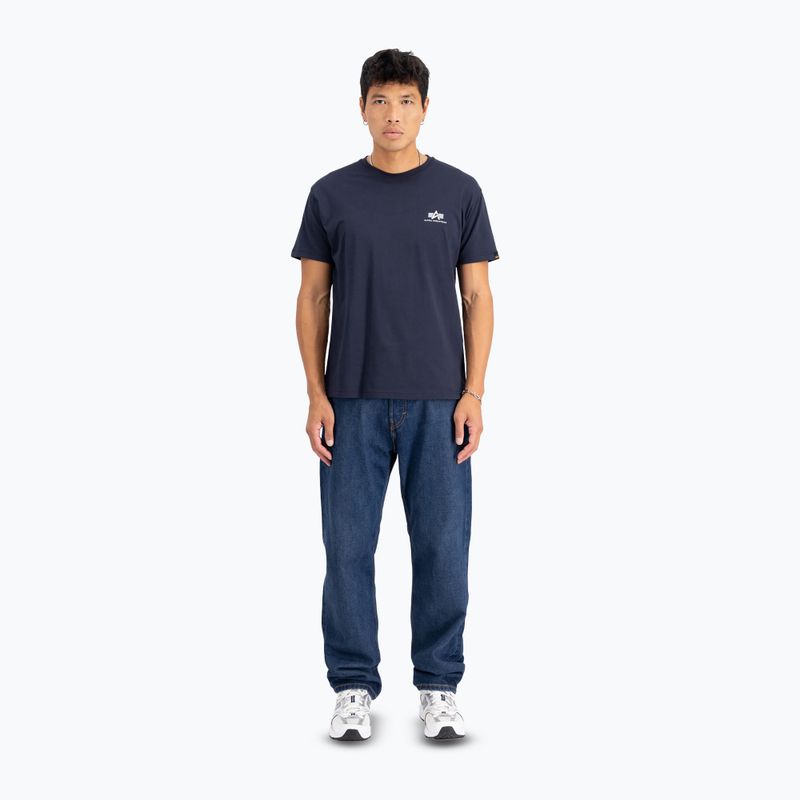 Férfi Alpha Industries Basic Small Logo póló rep.kék 2