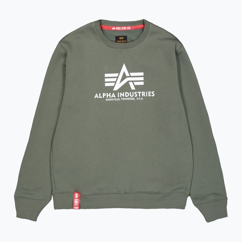 Alpha Industries férfi Basic sötét olívazöld pulóver 7